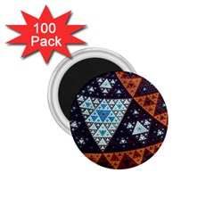 Fractal Triangle Geometric Abstract Pattern 1 75  Magnets (100 Pack) 