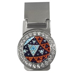 Fractal Triangle Geometric Abstract Pattern Money Clips (cz) 