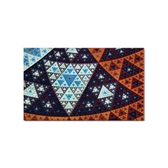 Fractal Triangle Geometric Abstract Pattern Sticker (rectangular)