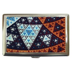 Fractal Triangle Geometric Abstract Pattern Cigarette Money Case