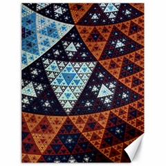 Fractal Triangle Geometric Abstract Pattern Canvas 18  X 24 