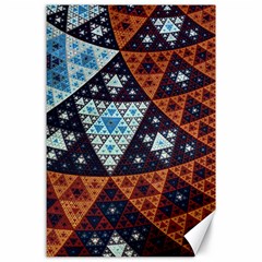 Fractal Triangle Geometric Abstract Pattern Canvas 24  X 36 