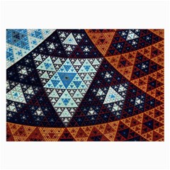 Fractal Triangle Geometric Abstract Pattern Large Glasses Cloth (2 Sides)