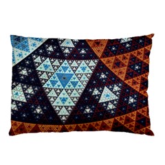 Fractal Triangle Geometric Abstract Pattern Pillow Case