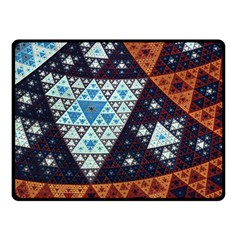 Fractal Triangle Geometric Abstract Pattern Fleece Blanket (small)