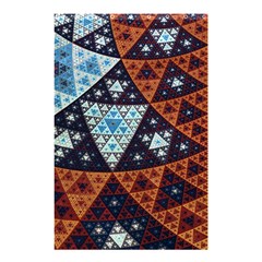 Fractal Triangle Geometric Abstract Pattern Shower Curtain 48  X 72  (small) 