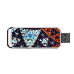 Fractal Triangle Geometric Abstract Pattern Portable Usb Flash (one Side)