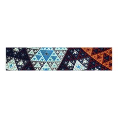 Fractal Triangle Geometric Abstract Pattern Velvet Scrunchie