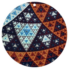 Fractal Triangle Geometric Abstract Pattern Uv Print Acrylic Ornament Round