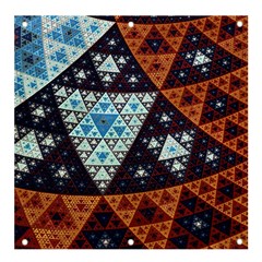 Fractal Triangle Geometric Abstract Pattern Banner And Sign 4  X 4 
