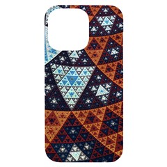 Fractal Triangle Geometric Abstract Pattern Iphone 14 Pro Max Black Uv Print Case