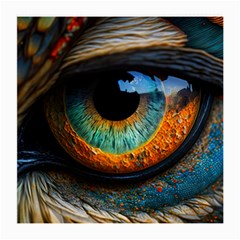 Eye Bird Feathers Vibrant Medium Glasses Cloth by Hannah976