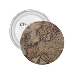 Old Vintage Classic Map Of Europe 2 25  Buttons
