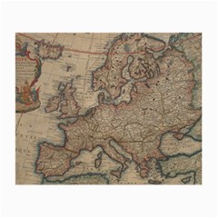 Old Vintage Classic Map Of Europe Small Glasses Cloth (2 Sides)