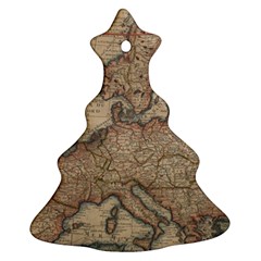 Old Vintage Classic Map Of Europe Ornament (christmas Tree)  by Paksenen