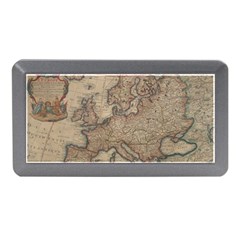 Old Vintage Classic Map Of Europe Memory Card Reader (mini) by Paksenen