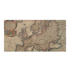 Old Vintage Classic Map Of Europe Satin Wrap 35  X 70 