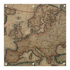 Old Vintage Classic Map Of Europe Banner And Sign 3  X 3 