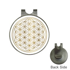 Gold Flower Of Life Sacred Geometry Hat Clips With Golf Markers