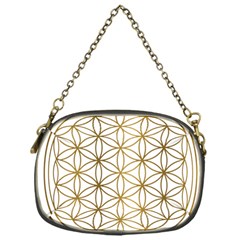 Gold Flower Of Life Sacred Geometry Chain Purse (One Side)