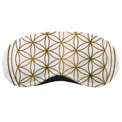 Gold Flower Of Life Sacred Geometry Sleep Mask by Maspions