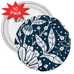 Spring Pattern 3  Buttons (10 Pack) 