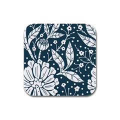 Spring Pattern Rubber Square Coaster (4 Pack)