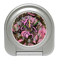 Pink Browning Deer Glitter Camo Travel Alarm Clock