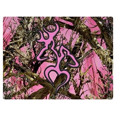 Pink Browning Deer Glitter Camo Premium Plush Fleece Blanket (extra Small)