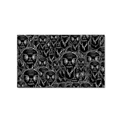 Old man monster motif black and white creepy pattern Sticker (Rectangular)