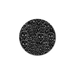 Old Man Monster Motif Black And White Creepy Pattern Golf Ball Marker (10 Pack)