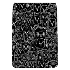Old Man Monster Motif Black And White Creepy Pattern Removable Flap Cover (s) by dflcprintsclothing