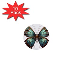 Mechanical Butterfly 1  Mini Buttons (10 Pack) 