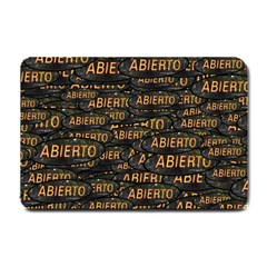 Abierto Neon Lettes Over Glass Motif Pattern Small Doormat