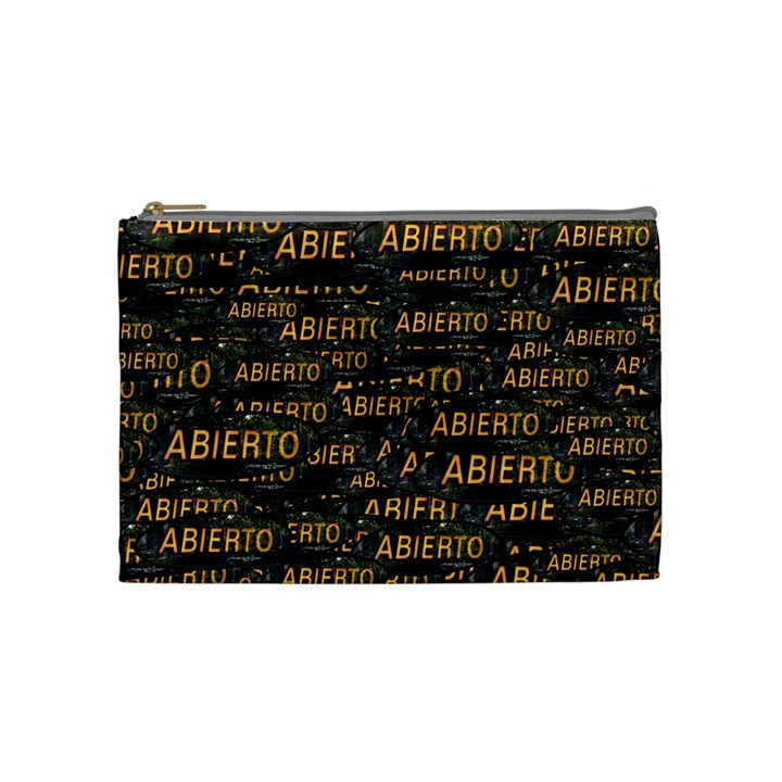 Abierto neon lettes over glass motif pattern Cosmetic Bag (Medium)