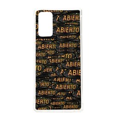 Abierto Neon Lettes Over Glass Motif Pattern Samsung Galaxy Note 20 Tpu Uv Case by dflcprintsclothing