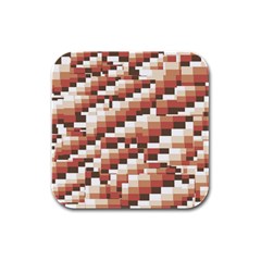 Chromaticmosaic Print Pattern Rubber Square Coaster (4 Pack)