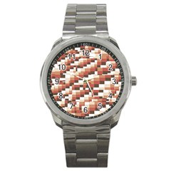 Chromaticmosaic Print Pattern Sport Metal Watch