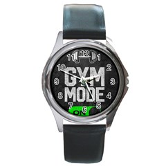 Gym Mode Round Metal Watch