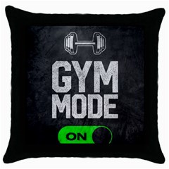 Gym Mode Throw Pillow Case (black)