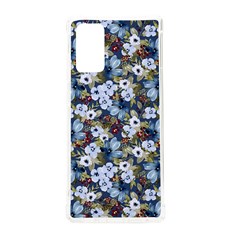 Blue Flowers Dark Blue Flowers Samsung Galaxy Note 20 Tpu Uv Case by DinkovaArt