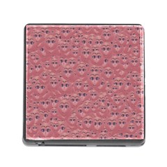 Sweet Emoji Canvas Print Pattern Memory Card Reader (square 5 Slot)