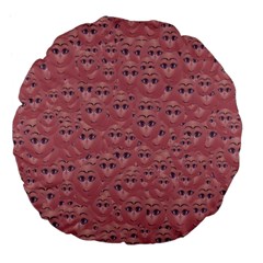 Sweet Emoji Canvas Print Pattern Large 18  Premium Flano Round Cushions