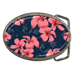 5902244 Pink Blue Illustrated Pattern Flowers Square Pillow Belt Buckles