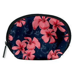 5902244 Pink Blue Illustrated Pattern Flowers Square Pillow Accessory Pouch (medium)