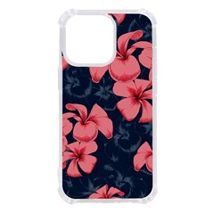 5902244 Pink Blue Illustrated Pattern Flowers Square Pillow Iphone 13 Pro Tpu Uv Print Case by BlackRoseStore