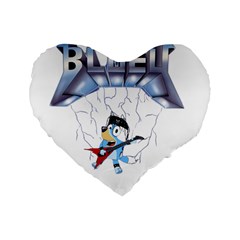 Bluey, Bluey Dad, Bluey Kids, Standard 16  Premium Heart Shape Cushions