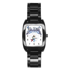 Bluey, Bluey Dad, Bluey Kids, Stainless Steel Barrel Watch