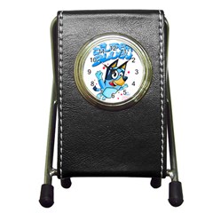 Super Bluey Pen Holder Desk Clock