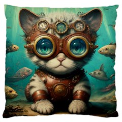 Underwater Explorer Large Cushion Case (two Sides) by CKArtCreations